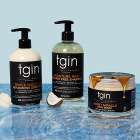 Thank God It's Natural product label closeup displaying sulfate-free claims