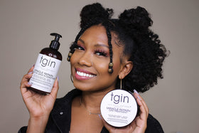 Thank God It's Natural tgin cream texture close-up highlighting nourishing biotin benefits