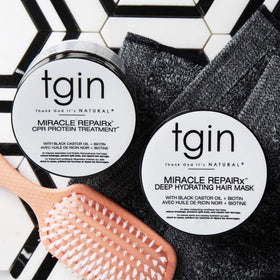 tgin biotin and black castor oil ingredients emphasizing nourishment
