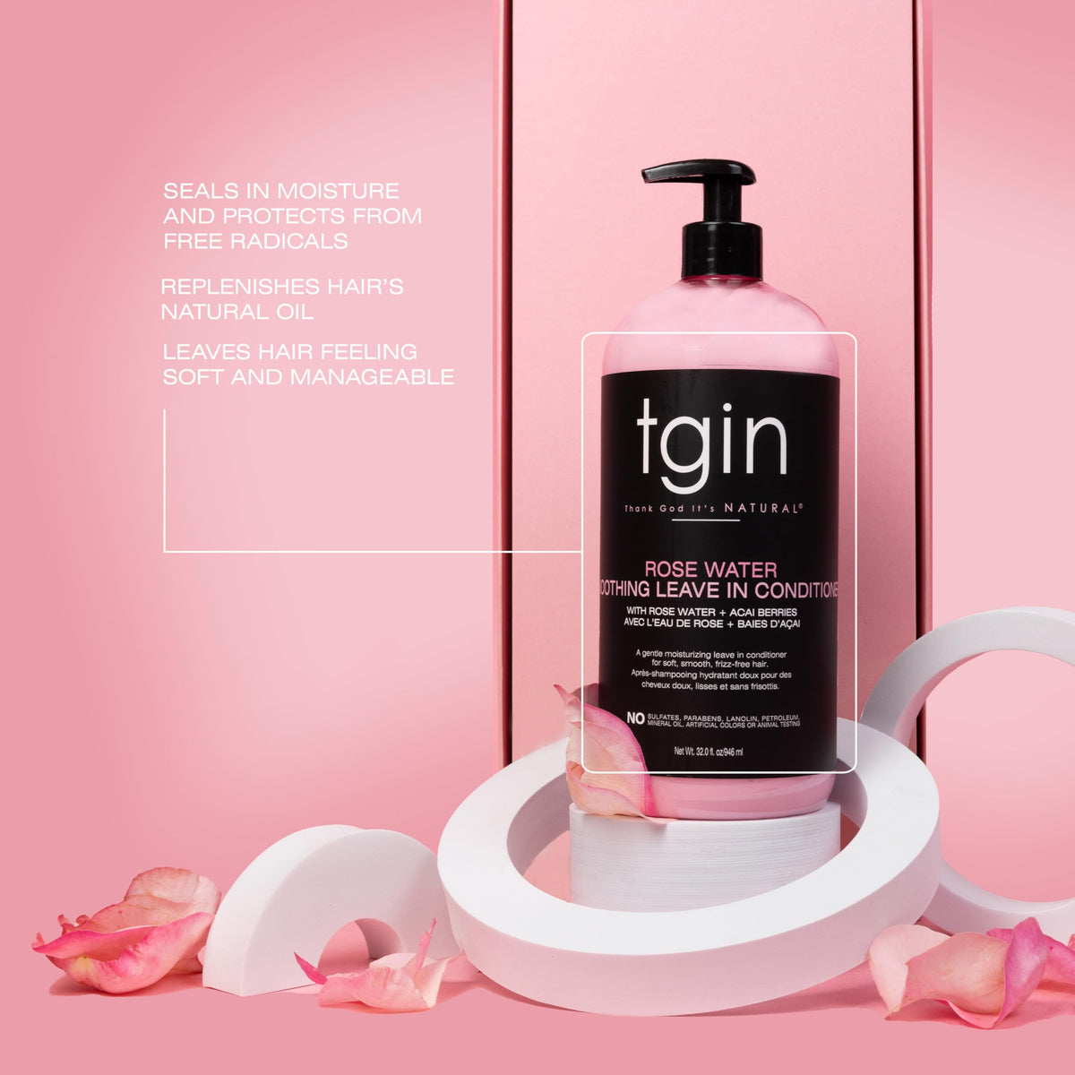 tgin product being applied to curly hair improving manageability