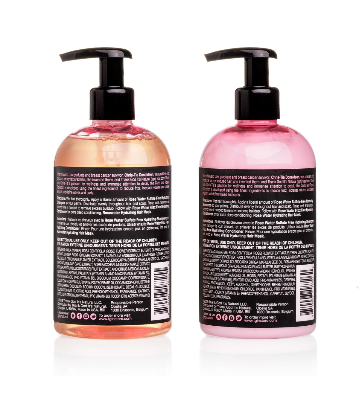 tgin shampoo pouring to show lightweight cleansing texture