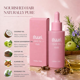 thaari application on scalp demonstrating targeted massage for healthier-looking hair