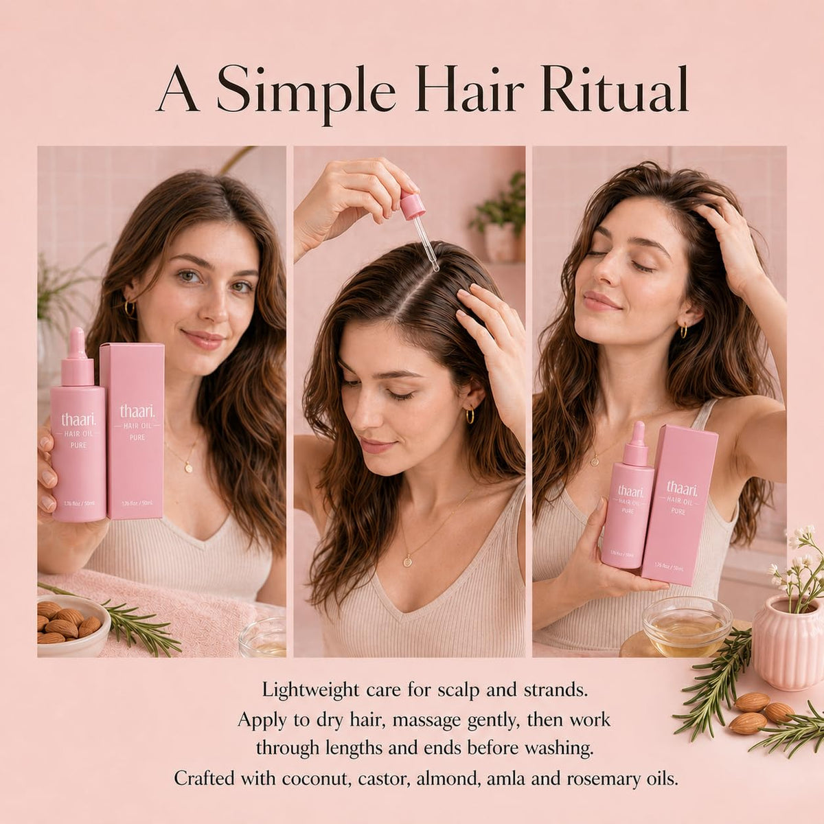 thaari lifestyle bathroom display suggesting daily use and easy storage benefit