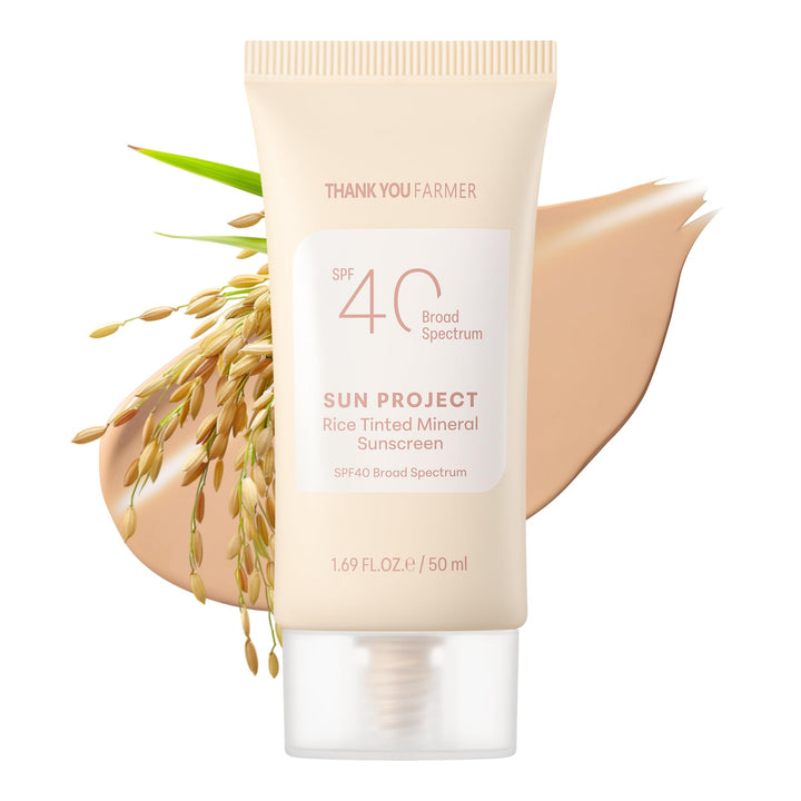 THANKYOU FARMER front packaging showing SPF40 tint and compact design benefit: quick recognition