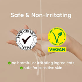 THANKYOU FARMER label close-up highlighting ingredients and gentle formula