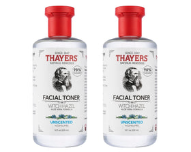 THAYERS front packaging of unscented toner showing bottle and label, clear soothing benefits