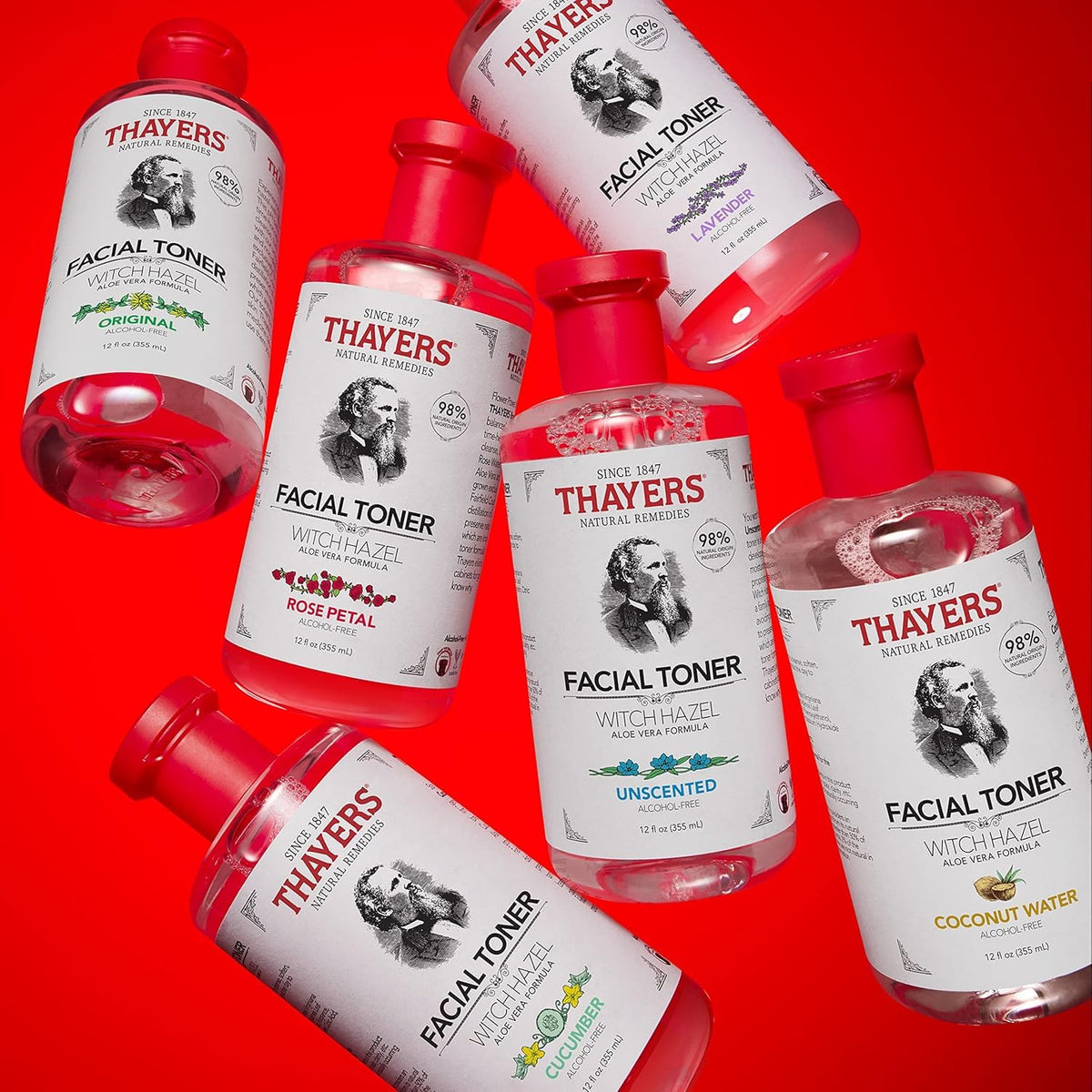 THAYERS toner on bathroom counter in lifestyle setting suggesting daily ritual