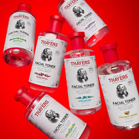 THAYERS toner on bathroom counter in lifestyle setting suggesting daily ritual