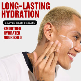 THAYERS applying moisturizer on hand to show hydration and texture