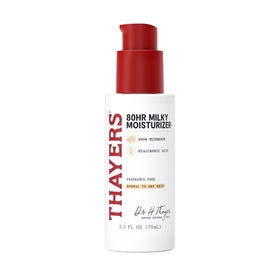 THAYERS front packaging of milky moisturizer showing product benefit
