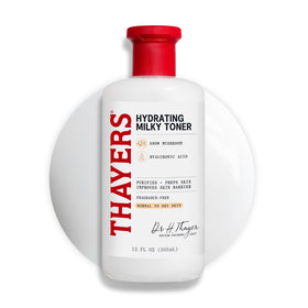 THAYERS front packaging showing milky toner and benefits