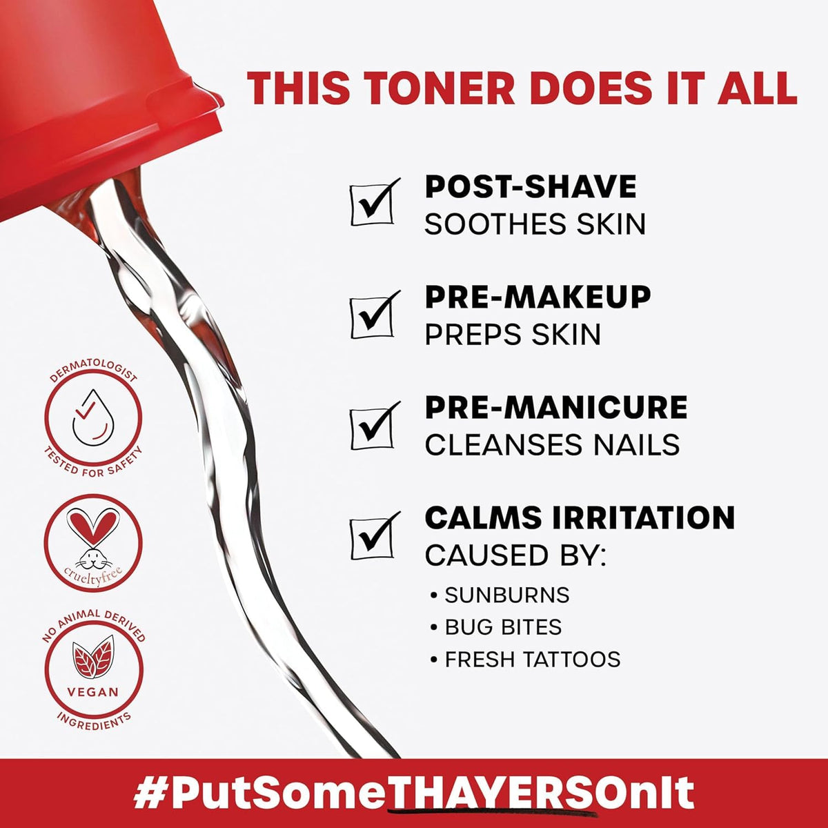 THAYERS toner calming skin after shaving on jawline to reduce irritation