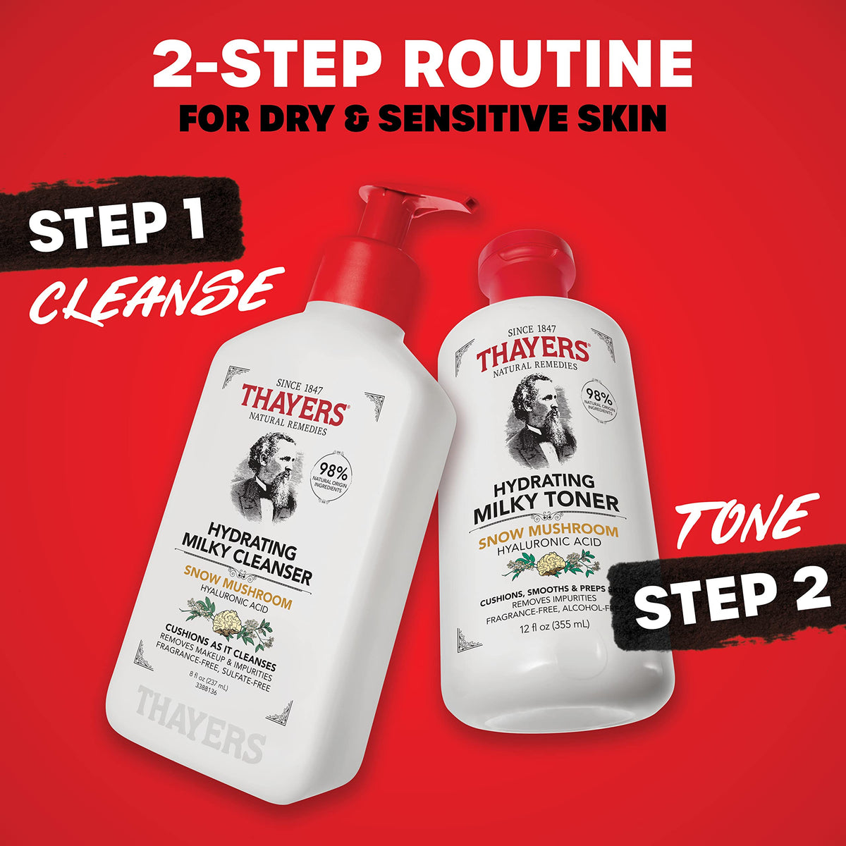 THAYERS recyclable packaging detail emphasizing eco-friendly brand choice