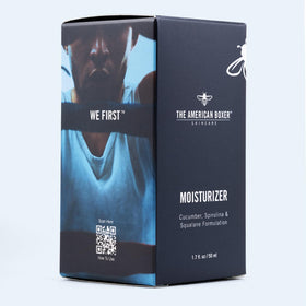 THE AMERICAN BOXER label close-up highlighting natural ingredient list