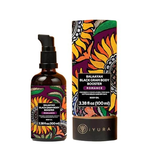 The Ayurveda Experience balaayah bottle front showing elegant label and moisturizing benefit