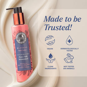 The Ayurveda Experience Blavana on bathroom shelf lifestyle image implying daily ritual and nourishing benefit