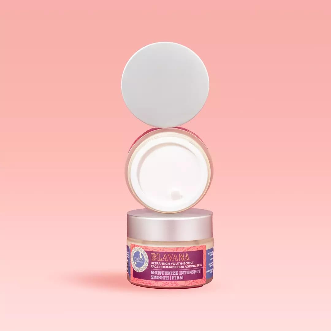 The Ayurveda Experience Blavana on nightstand in evening skincare setting promoting restful routine