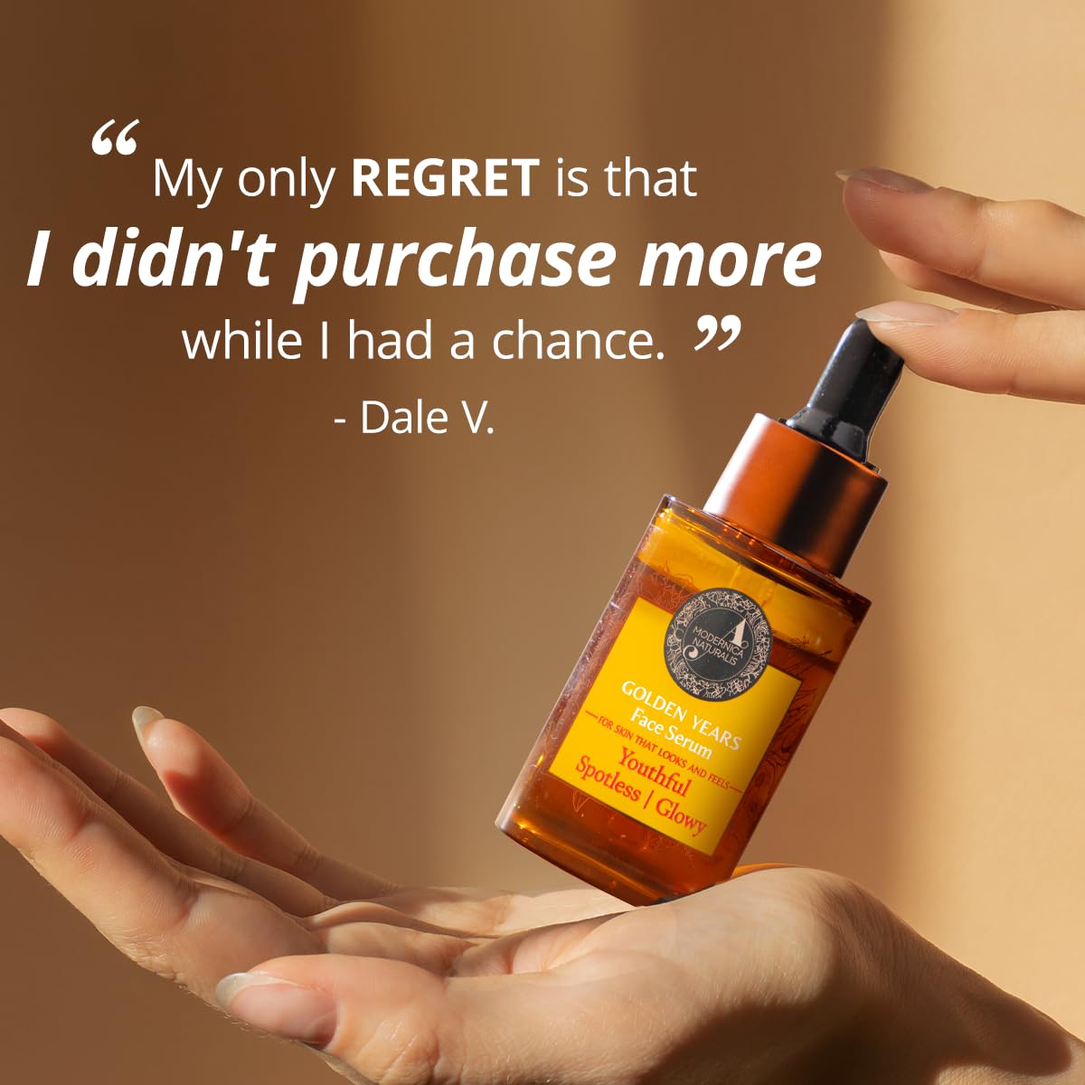 The Ayurveda Experience cap and label detail highlighting premium formulation benefit