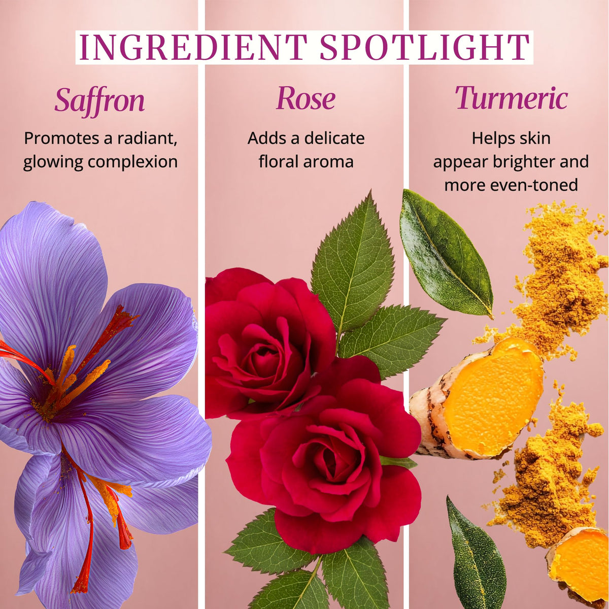 the ayurveda experience Kesaradi botanicals flatlay of herbs, communicates authentic ingredients
