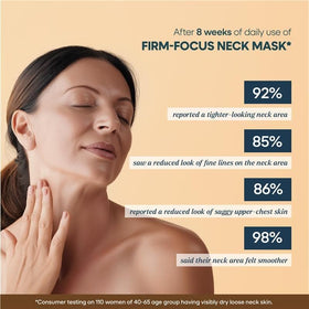 Application on neck demonstrating targeted placement along jawline for lifting and definition