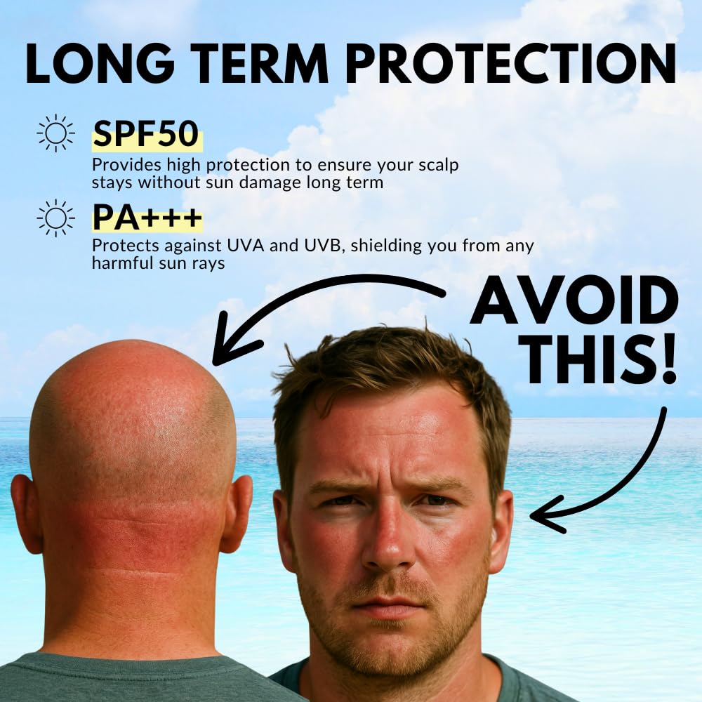 Outdoor lifestyle man using The Bald Brothers for everyday sun defense