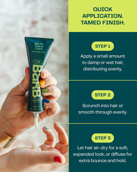 The Barb Shop product next to a ruler showing 3 fl oz size for travel-friendly benefit