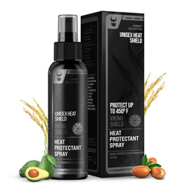 The Beard Struggle front bottle shot showing Viking Shield protecting hair