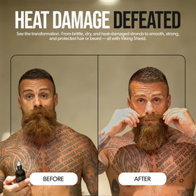 The Beard Struggle used with Carbon X straightener to reduce styling damage