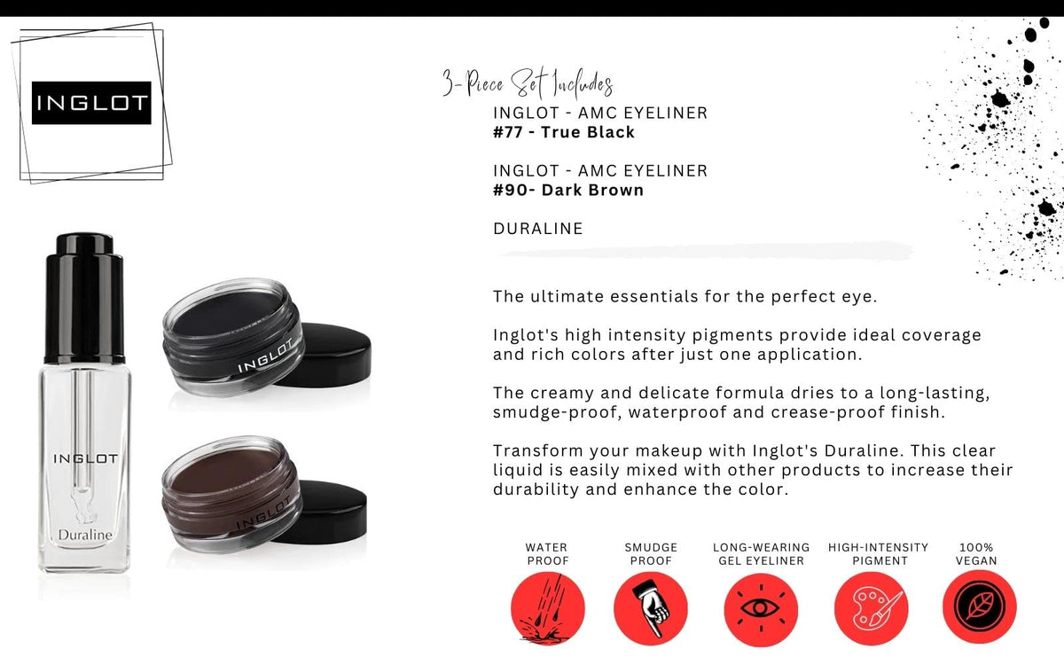 The Beauty Box INGLOT AMC Gel 77 open pot showing rich pigment payoff
