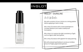 The Beauty Box INGLOT applied winged eyeliner showing long-lasting definition