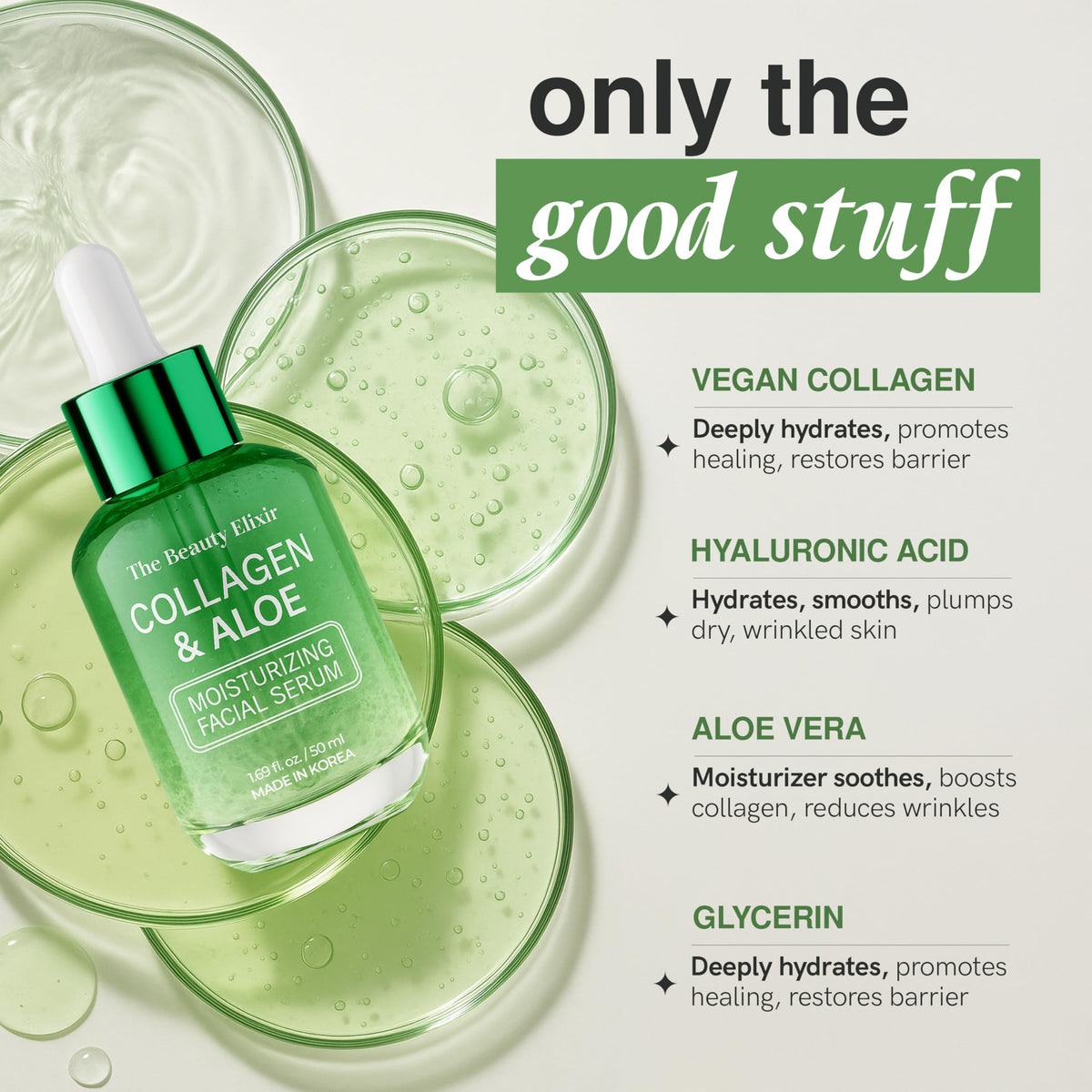 The Beauty Elixir applied on hand to show smooth, non-greasy finish and instant hydration