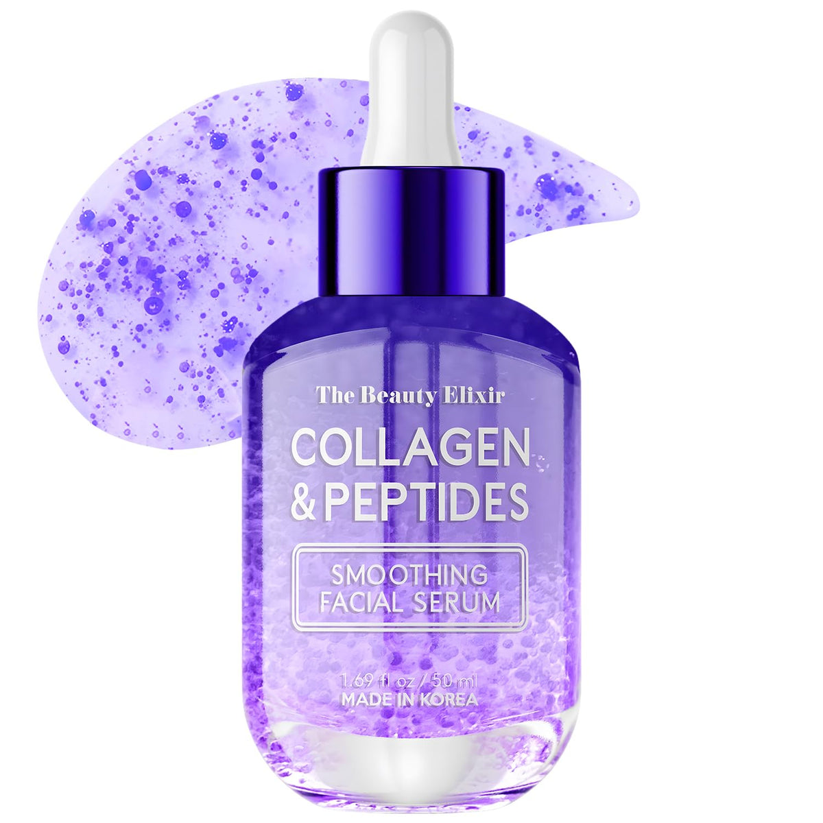 The Beauty Elixir front bottle shows clean design and product benefit
