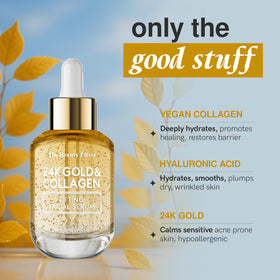 The Beauty Elixir close-up of 24K gold particles adding luminous radiance