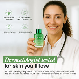 The Beauty Elixir ingredient label closeup emphasizing clean, vegan formula benefits