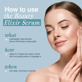 The Beauty Elixir pipette dispensing clear serum demonstrating precise dosage benefit