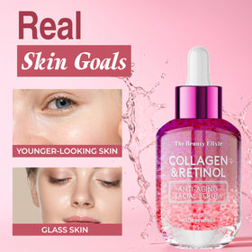 The Beauty Elixir serum on vanity applied in routine for layered hydration benefit