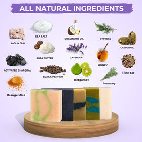The Black Stuff natural ingredients texture shot highlighting shea and clays for hydration