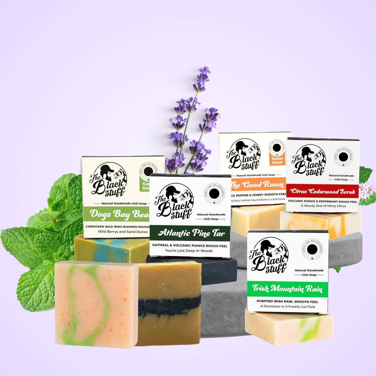 The Black Stuff bar held in hand to show size and long-lasting value