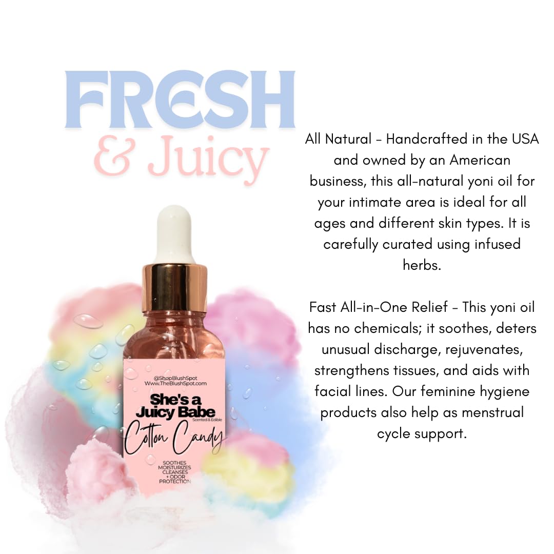 The Blush Spot ingredients label highlighting natural herbal formulation