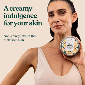 The Body Shop almond milk body butter key ingredients close-up highlighting natural origins