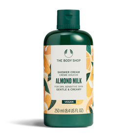 The Body Shop front packaging showing bottle and label for clear product identification and gentle cleansing