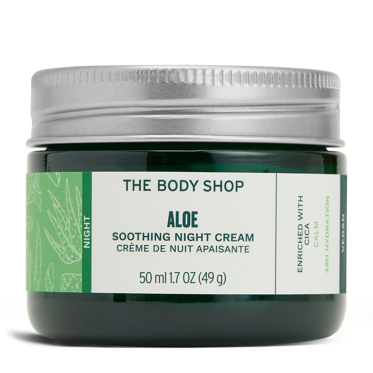The Body Shop jar front view showing label and 50ml size for clear product ID