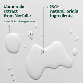 The Body Shop chamomile remover close-up label highlighting chamomile extract and vegan benefit