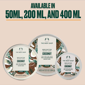 The Body Shop coconut body butter in a bathroom routine for soft, glowing skin