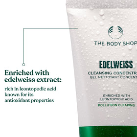 The Body Shop foam in hand demonstrating gentle cleaning action
