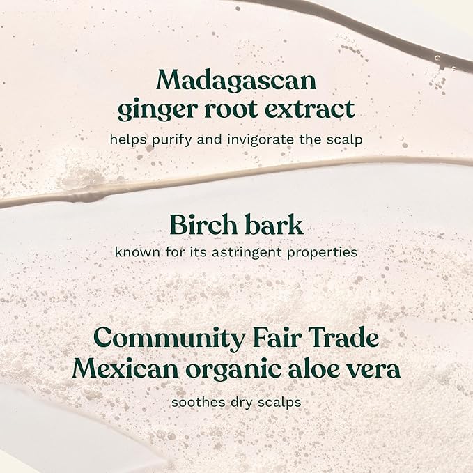 The Body Shop ginger shampoo gel texture on hand showing rich lather