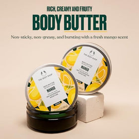 The Body Shop tub held in hands for scale and 200 ml size clarity and portability