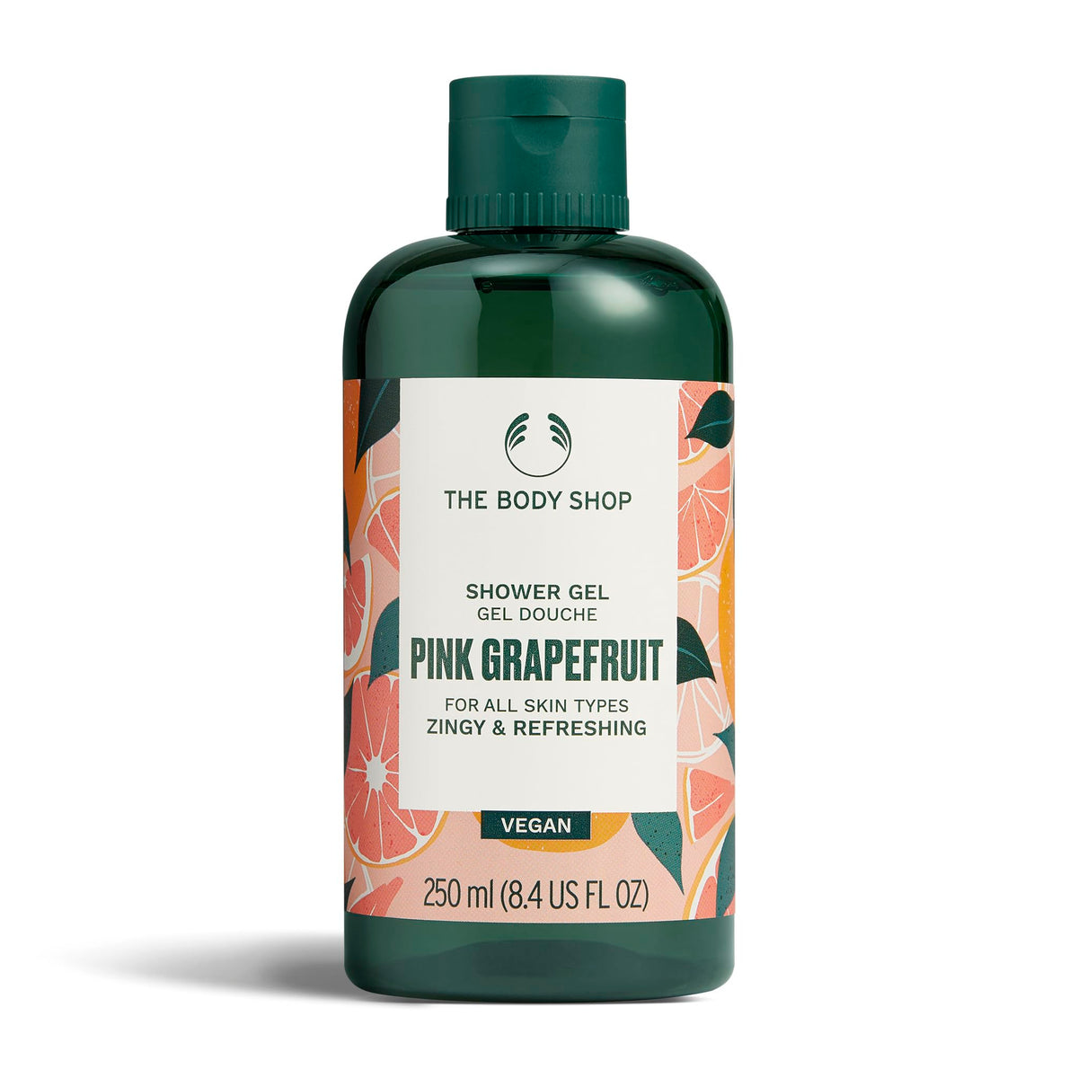 The Body Shop bottle front packaging showing brand and grapefruit benefits