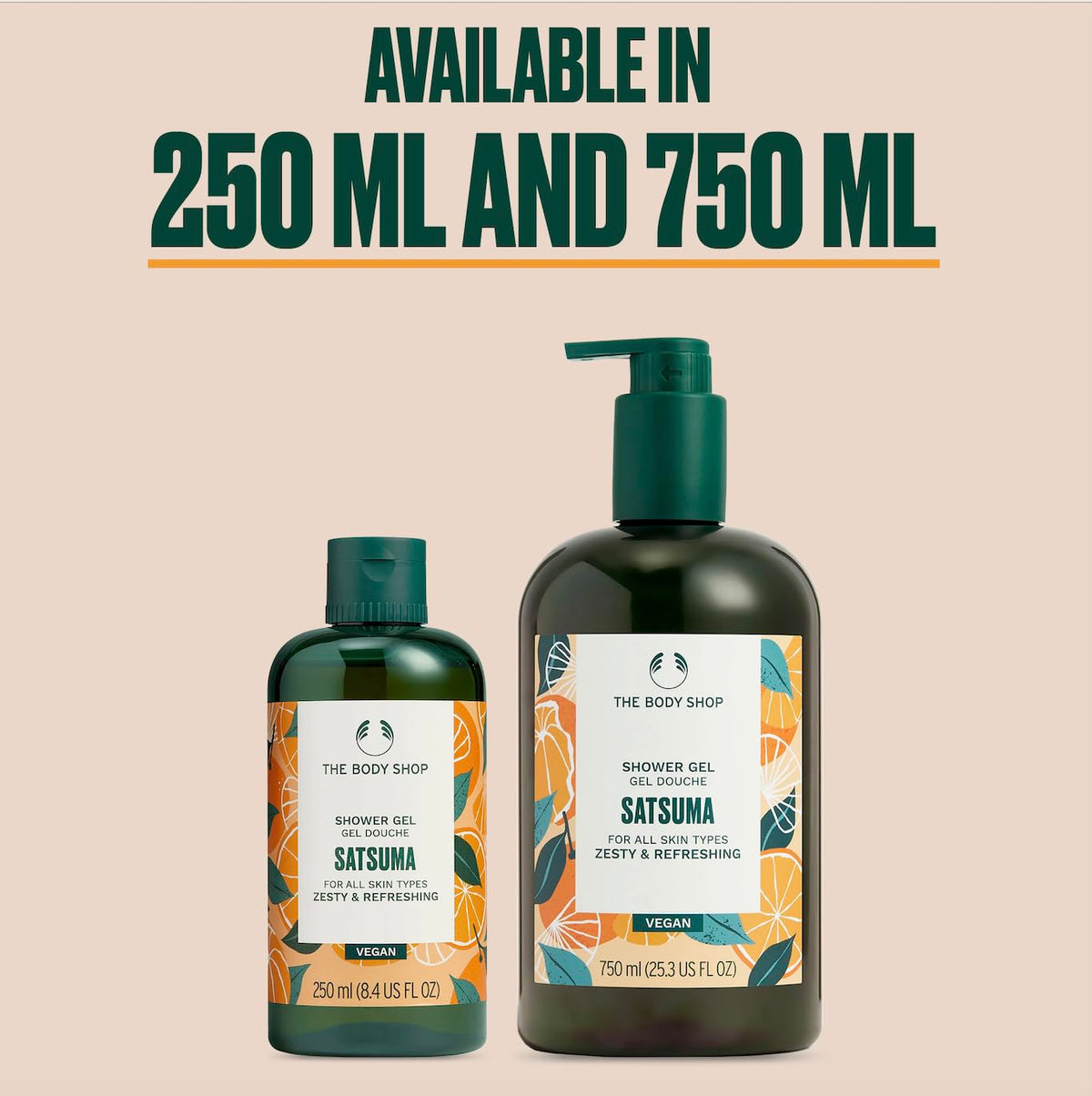 The Body Shop satsuma shower gel lifestyle morning routine conveying energizing citrus uplift