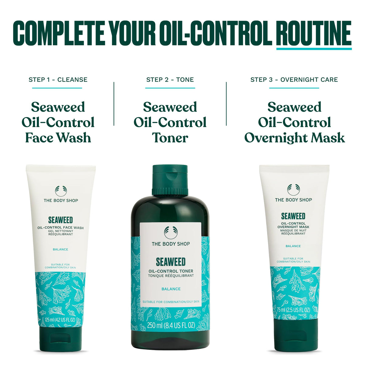 The Body Shop 125ml tube next to hand showing size and travel-friendly benefit